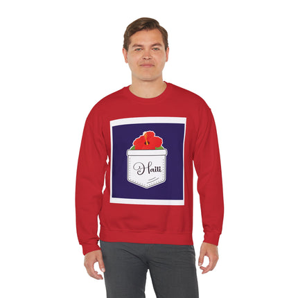 Haiti with Hibiscus Tropical Identity Sweatshirt Creole Heritage Series Unisex Premium Crewneck