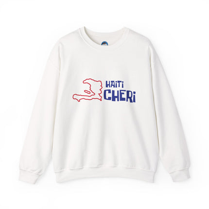 Haiti Chéri Tropical Island Nostalgia Sweatshirt Playful Heritage Design Unisex Cozy Crewneck Sweatshirt