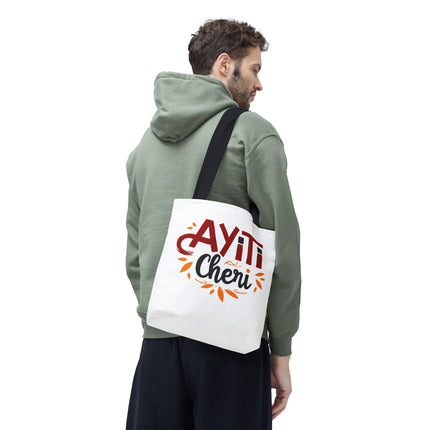 Ayiti Chéri Limited Edition Heritage Tote Bag Sweet Haiti Design - CreoleSizzle