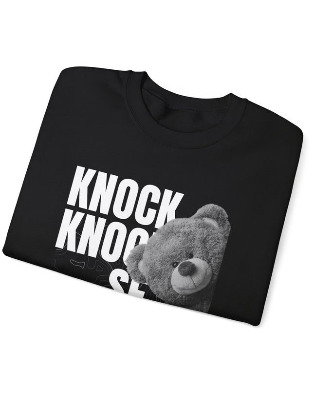 Knock Knock Se Kiyes Sweatshirt Haitian Creole Humor Cozy & Bold Design Bold Haitian Pride Shirt for Cultural Heritage - CreoleSizzle