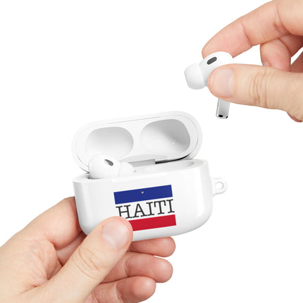Haitian Flag and Name Minimalist National Pride AirPods Case Everyday Heritage Edition