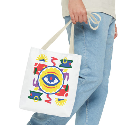 Vodou Eye Haitian Spiritual Art Tote Afro-Haitian Mysticism Design - CreoleSizzle