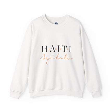 “Haitian Beauty” Sweatshirt Bold Afro-Caribbean Portrait, Unisex Cultural Streetwear, Stylish Haiti Crewneck Sweatshirt