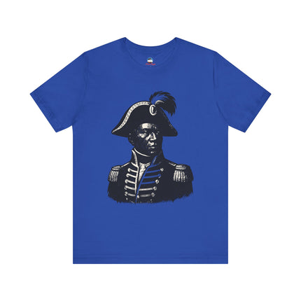Historical Haitian Hero Tee Vintage Black & White Portrait Unisex Cultural Heritage T-Shirt