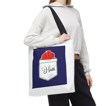 Hibiscus Haiti Limited Edition Heritage Tote Bag Tropical Elegance Design - CreoleSizzle
