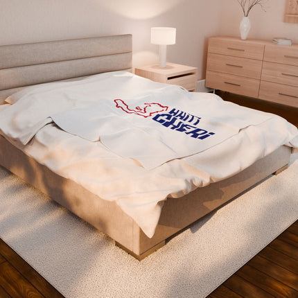 Haiti Chéri Premium Plush Blanket Nostalgic Haitian Pride Collection Gift for Haitian Culture Lovers - CreoleSizzle