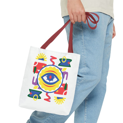 Vodou Eye Haitian Spiritual Art Tote Afro-Haitian Mysticism Design - CreoleSizzle