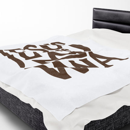 Jezi se Wa Premium Plush Blanket Haitian Faith and Cultural Pride - CreoleSizzle