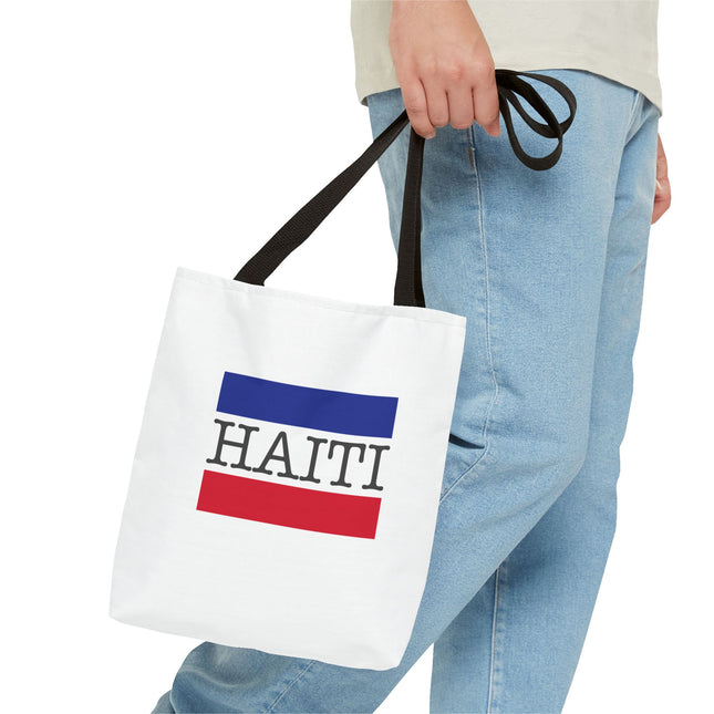 Haiti Flag Block Everyday Heritage Tote Bold Simplicity Edition - CreoleSizzle