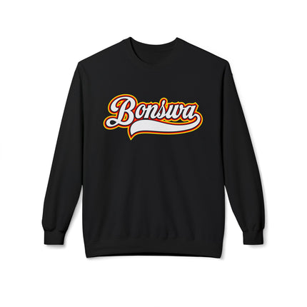 Exclusive Bonswa Sweatshirt Embracing Haitian Greetings with Style Unisex Midweight Softstyle Fleece Crewneck Sweatshirt - CreoleSizzle