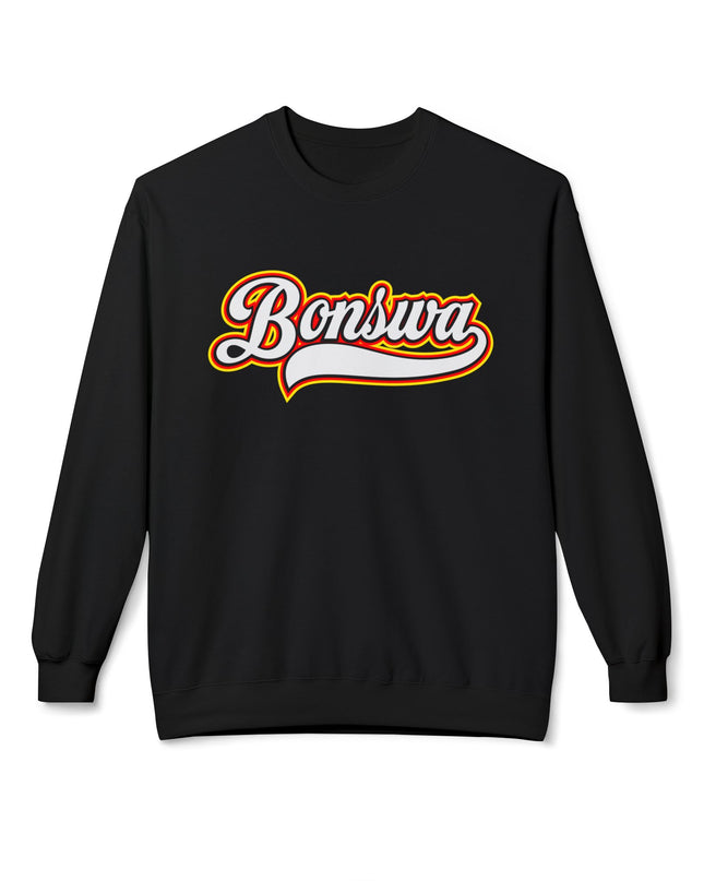 Exclusive Bonswa Sweatshirt Embracing Haitian Greetings with Style Unisex Midweight Softstyle Fleece Crewneck Sweatshirt - CreoleSizzle