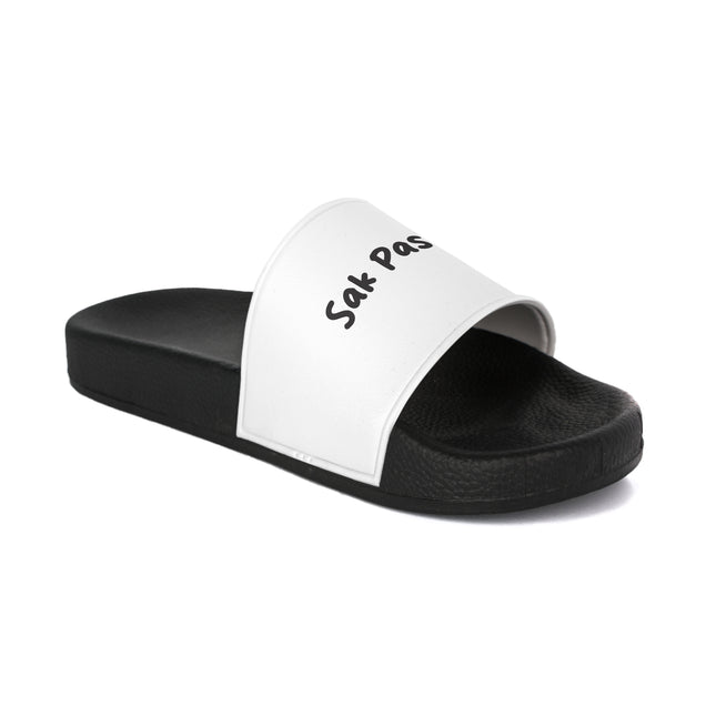 Sak Pasè Heritage Womens Slide Sandals Limited Creole Greeting Edition
