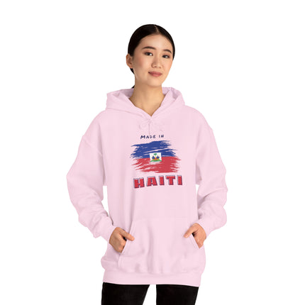Made in Haiti Hoodie – Haitian Flag Unisex Heavy Blend Sweatshirt – Cozy Cultural Apparel - CreoleSizzle