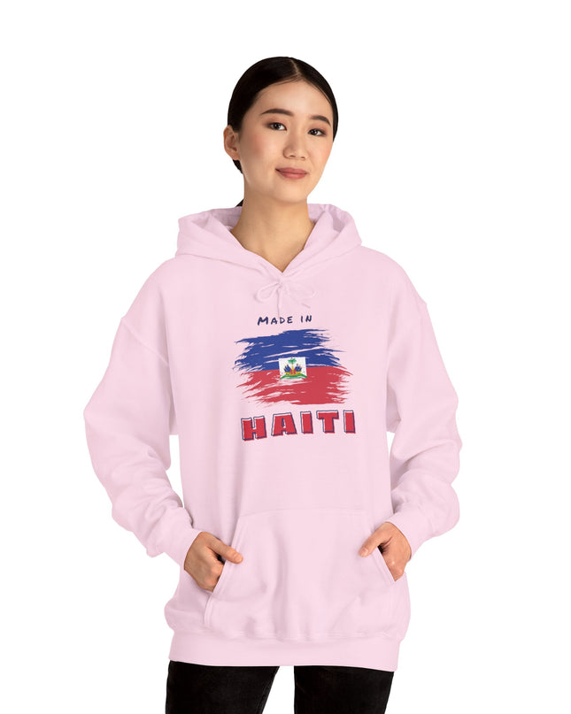 Made in Haiti Hoodie – Haitian Flag Unisex Heavy Blend Sweatshirt – Cozy Cultural Apparel - CreoleSizzle