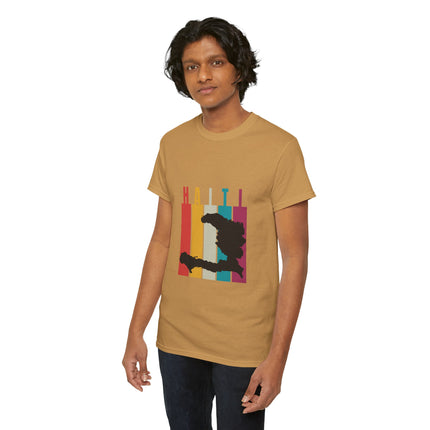 Retro Haiti Map T-Shirt Celebrate Haitian Culture Vibrant Vintage Design Unisex Heavy Cotton Tee - CreoleSizzle