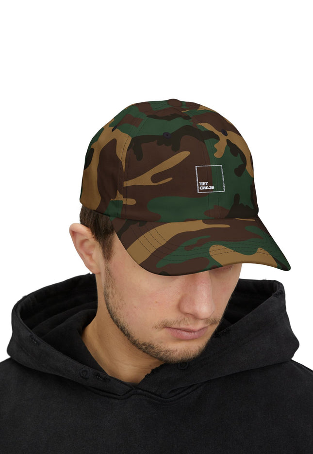 Tèt Chaje Camo Hat Haitian-Inspired Dad Cap for Everyday Style Classic Dad Cap - CreoleSizzle