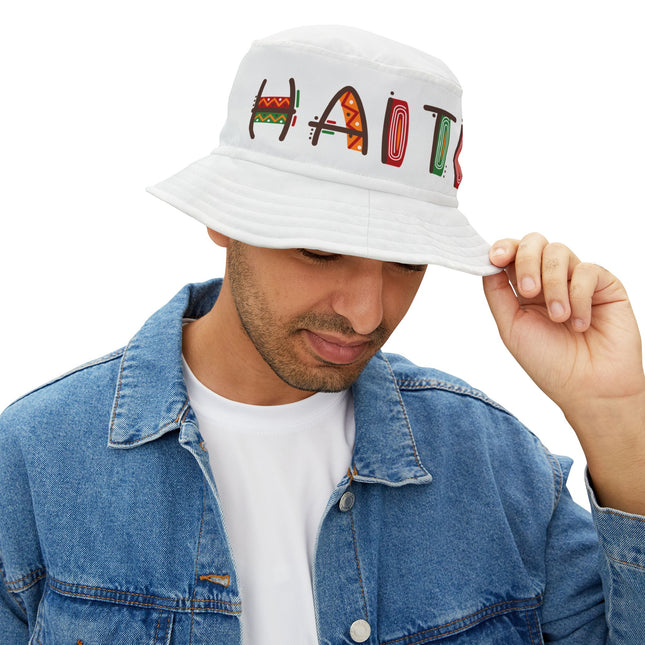 Haiti in Tribal Color Limited Heritage Edition Bucket Hat Afro-Creole Roots Design
