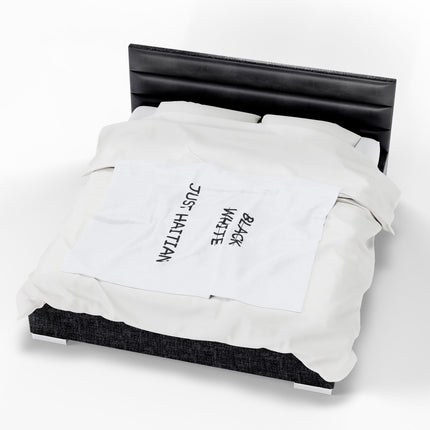 No Black. No White. Just Haitian. Premium Plush Blanket Unity and Identity Statement Piece - CreoleSizzle