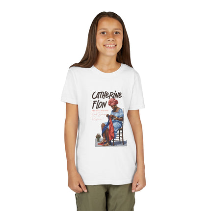 Catherine Flon Heritage Kids T-Shirt  Haitian History & Art-Inspired Graphic Cultural Pride Shirt, Youth Short Sleeve Tee
