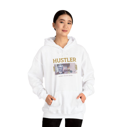 Hustler Spirit Hoodie Haitian 1000 Goud Graphic Unisex Streetwear Motivational Heavy Blend Sweatshirt