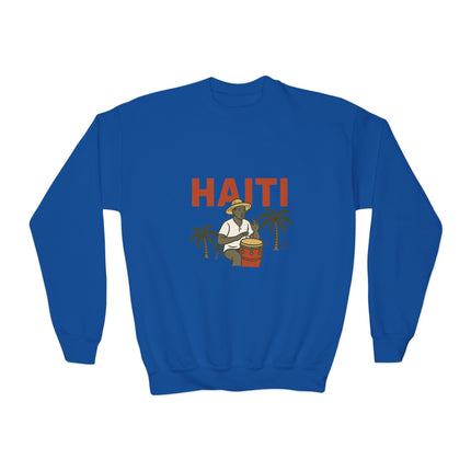 The Haitian Harvest Tropical Youth Sweatshirt Afro-Haitian Cultural Series Kids’ Premium Crewneck