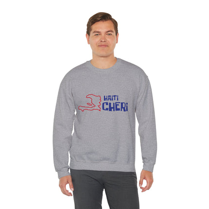 Haiti Chéri Tropical Island Nostalgia Sweatshirt Playful Heritage Design Unisex Cozy Crewneck Sweatshirt