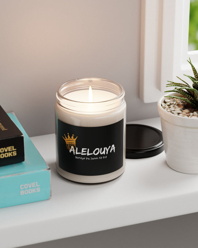 Alelouya Scented Candle – Haitian Inspired Soy Wax Candle – Uplifting Home Décor Gift Scented Soy Candle, 9oz - CreoleSizzle