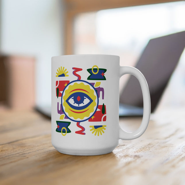 The Eye of the Ancestors Limited Edition Afro Haitian Spiritual Protection Ceramic Mug - CreoleSizzle