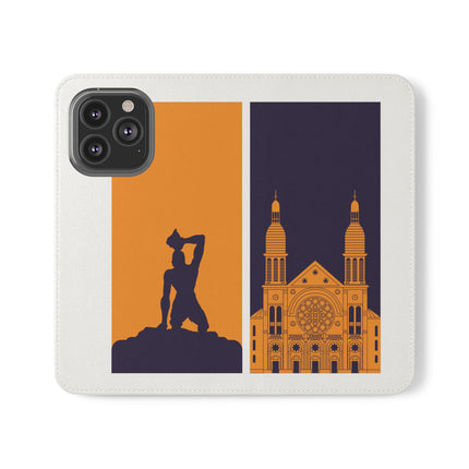Ayiti Soulscape Marron And Cathedral Mirrored Flip Case for iPhone Edition Symbol of Dual Heritage