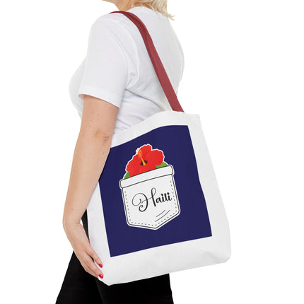 Hibiscus Haiti Limited Edition Heritage Tote Bag Tropical Elegance Design - CreoleSizzle