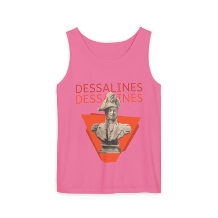 The Warrior’s Triumph Dessalines Statue Graphic Tank Top Haitian Freedom Series Unisex Summer Shirt