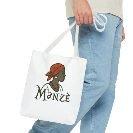 Manzè Limited Edition Heritage Tote Empowering Haitian Women Design - CreoleSizzle