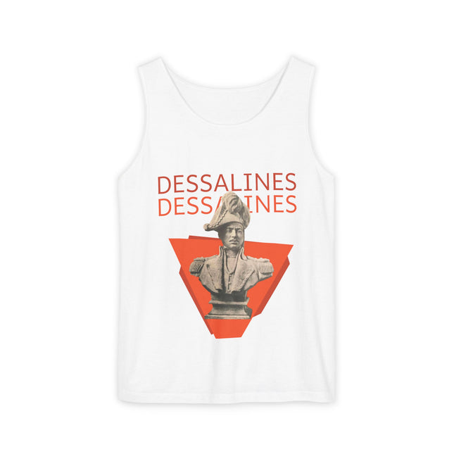 The Warrior’s Triumph Dessalines Statue Graphic Tank Top Haitian Freedom Series Unisex Summer Shirt