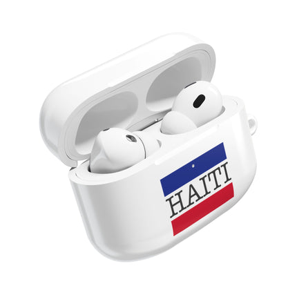 Haitian Flag and Name Minimalist National Pride AirPods Case Everyday Heritage Edition