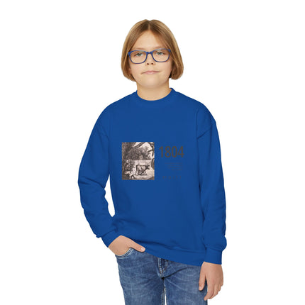 The Revolutionary Spirit Vintage 1804 Youth Sweatshirt Haitian Heritage Series Youth Premium Crewneck