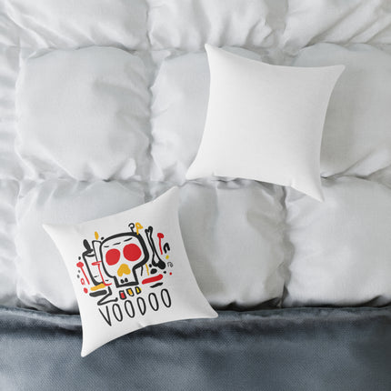 Haitian Vodou Spirit Art Pillow Afro-Caribbean Skull Graphic Bold Limited Ritual Collection - CreoleSizzle