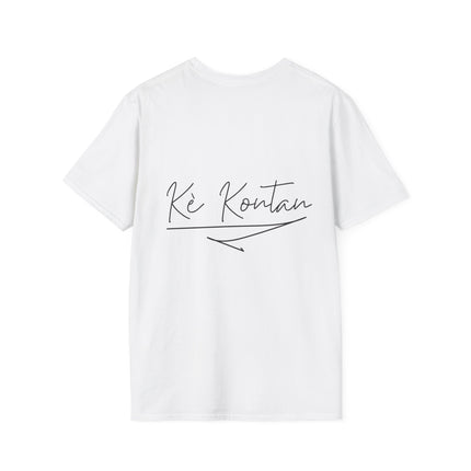 Kè Kontan Happy Heart Minimalist T-Shirt Creole Joy Collection Unisex Softstyle Tee