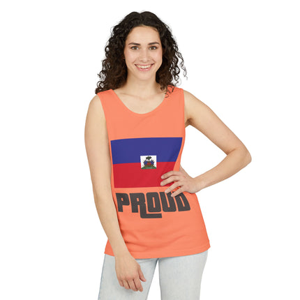 Haitian Proud Tank Top GTA-Inspired Flag Remix Unisex Streetwear Cultural Pride & Gaming Nostalgia