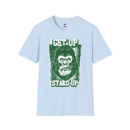 Get Up Stand Up Gorilla Graphic Tee, A bold reminder to rise, reset, and stand strong no matter what life throws at you.