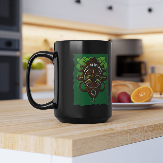 Haitian Paradise Mask of the Ancestors 15oz Premium Heritage Coffee Mug