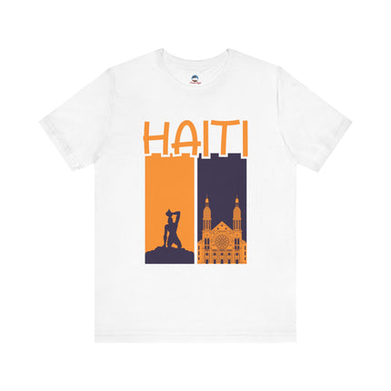 Faith & Freedom Dual Icon Tee Haitian Heritage Series Unisex Premium Jersey Haiti Graphic Tee