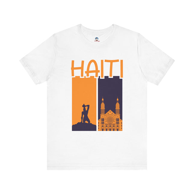 Faith & Freedom Dual Icon Tee Haitian Heritage Series Unisex Premium Jersey Haiti Graphic Tee