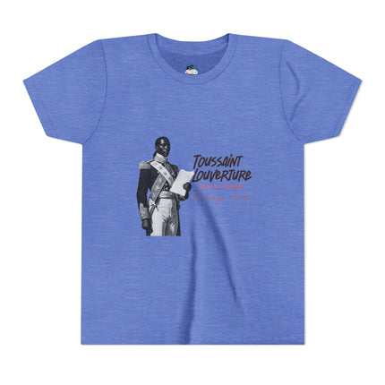 Toussaint Louverture Youth T-Shirt Haitian History Kids Tee Black History Month Cultural Apparel Youth Short Sleeve Tee
