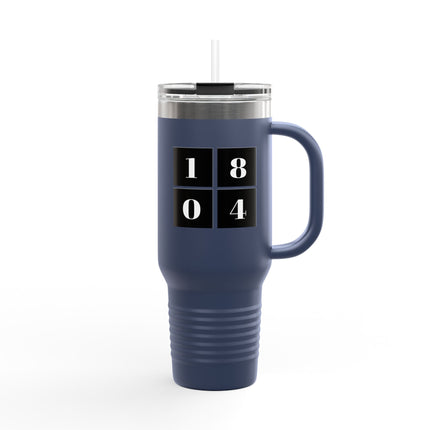 1804 Travel Mug – Haitian Independence Insulated Tumbler – Durable 1804 Haiti Pride Cup with Handle and Straw Insulated Travel Mug, 40oz - CreoleSizzle