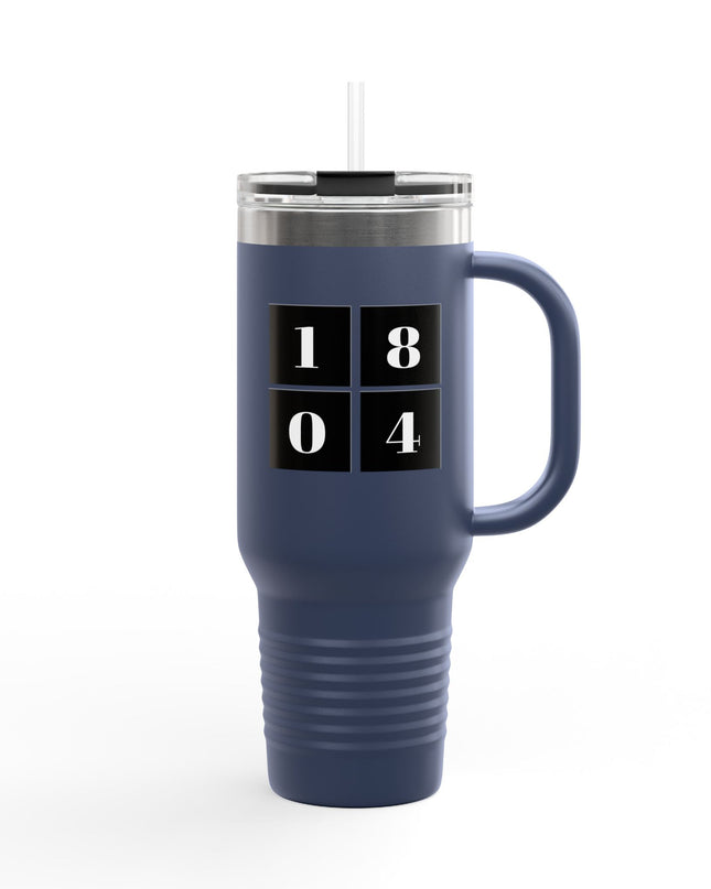1804 Travel Mug – Haitian Independence Insulated Tumbler – Durable 1804 Haiti Pride Cup with Handle and Straw Insulated Travel Mug, 40oz - CreoleSizzle