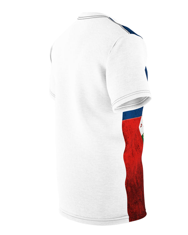 Haitian Flag T-Shirt – Premium Lightweight Tee – Haitian Pride All-Over Print Shirt Unisex Cut & Sew Tee (AOP) - CreoleSizzle