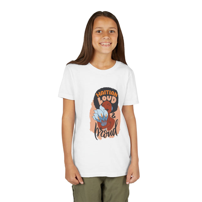 Haitian Loud & Proud Youth T-Shirt Cultural Pride Kids Tee Empowering Heritage Wear, Unique Gift for Kids, Casual Wear
