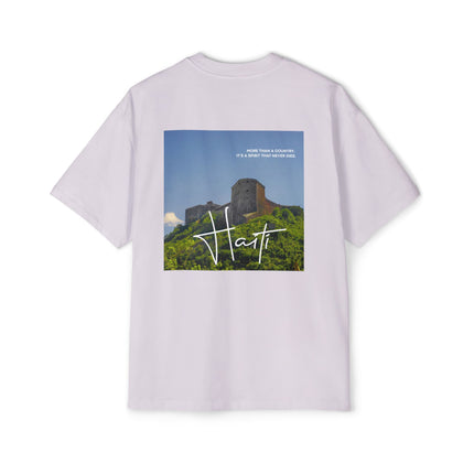 The Citadelle Spirit Tee Oversized Haitian Heritage Statement Shirt Men’s Premium Streetwear, Graphic Tee Haitian Street Vibes Graphic on Back