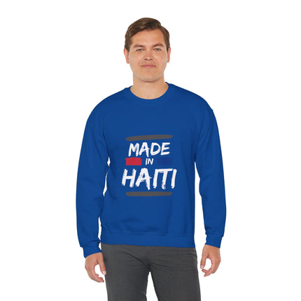 Made in Haiti Unisex Crewneck Sweatshirt – Haitian Pride Sweater, Heritage Clothing, Comfortable Heavy Blend Pullover - CreoleSizzle