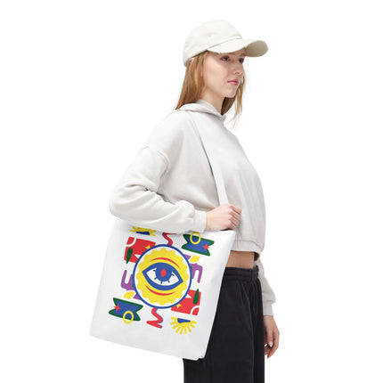 Vodou Eye Haitian Spiritual Art Tote Afro-Haitian Mysticism Design - CreoleSizzle